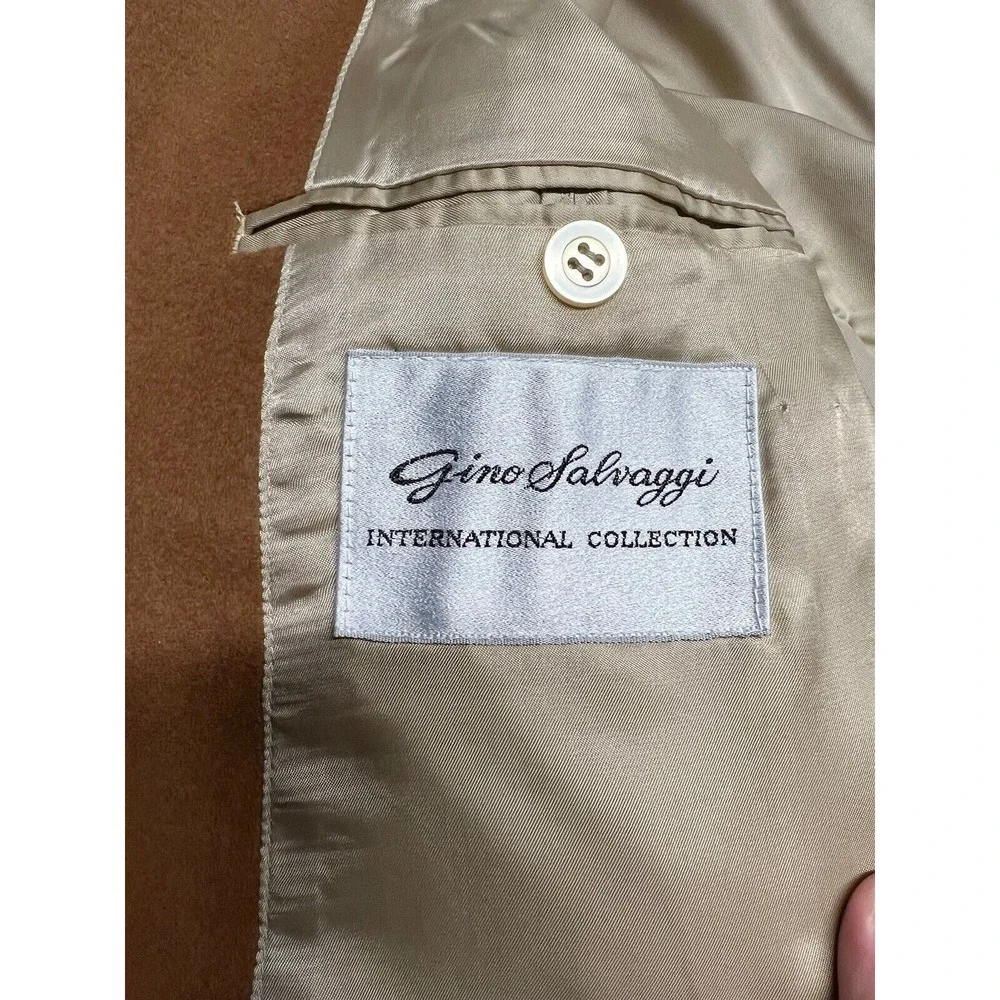 Vintage Gino Salvaggi International Collection Blazer Sport Coat Brown Wool 46 R